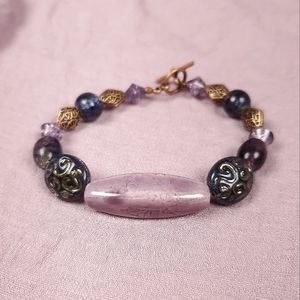 🦋 Purple and Copper Beaded Bracelet 🦋1/$14~2/$24~3/$30🦋